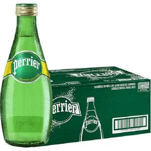 88会员，Perrier 巴黎水 原味含气天然矿泉水 玻璃瓶 330mL*24瓶