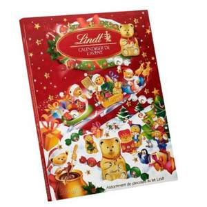 Lindt 瑞士莲 雪橇泰迪熊 圣诞日历巧克力礼盒 172g