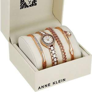 Anne Klein 安妮·克莱恩 AK/3396WRST 施华洛世奇水晶 女士手镯手表套装