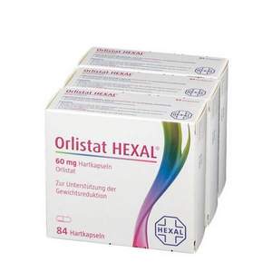 德国Orlistat Hexal 赫素特效减肥胶囊84粒*3盒 €78.99
