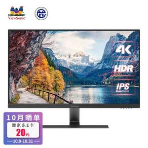 ViewSonic 优派 VX2771-4K-HD 27英寸IPS显示器（4K、HDR10）