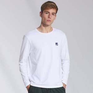 Nautica 諾帝卡 40S精梳棉男士彈力長(zhǎng)袖T恤 4色