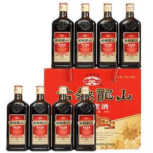 古越龍山 純正老酒 三年陳釀 紹興花雕酒480mL*8瓶 整箱裝