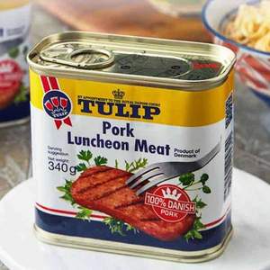 丹麦进口，Tulip 郁金香 经典午餐肉罐头 340g*5件