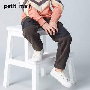 日本超高人气童装品牌，petit main 日系摇粒绒长裤（90~140码）3色