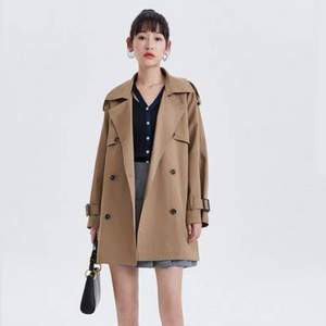 20點(diǎn)開始，F(xiàn)ive Plus 2021秋季新款 女士英倫風(fēng)中長(zhǎng)款雙排扣風(fēng)衣外套