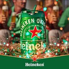 Heineken 喜力啤酒 荷兰原装进口 铁金刚 5L桶装（赠星银330ml*24瓶+玻璃杯*3+风扇*1）