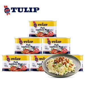 丹麦进口，Tulip 郁金香 经典午餐肉罐头198g*6罐*2件