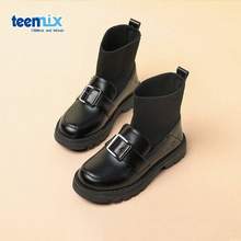 Teenmix 天美意 2021秋冬新款女童短靴英伦风袜子靴（26~37码）