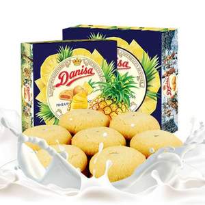 印尼进口，Danisa 皇冠 菠萝夹心曲奇饼干430g