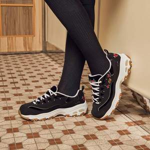 Skechers 斯凱奇 D'LITES系列 玫瑰刺繡熊貓鞋 13084 兩色