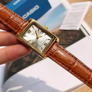 CASIO 卡西欧 LTP-1234PGL-7A 女士皮革表带石英手表