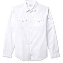 Calvin Klein 卡尔文·克莱因 男士亚麻棉长袖衬衫 S码