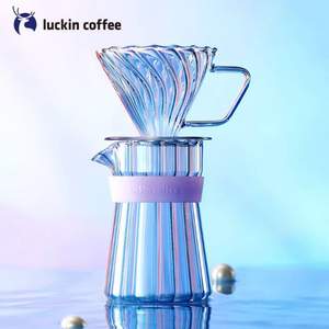 luckin coffee 瑞幸咖啡 彩贝琉璃杯滤杯手冲咖啡壶套装*2套