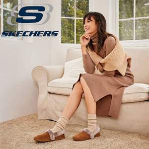 Skechers 斯凯奇 32777 女士加绒一脚蹬豆豆鞋