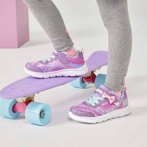 Skechers 斯凯奇 2021年秋冬新款 女童魔术贴运动鞋（21-26码） 两色