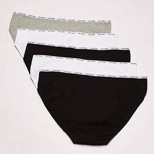 Calvin Klein 卡爾文·克萊恩 女士彈力棉經(jīng)典三角內(nèi)褲 5條裝