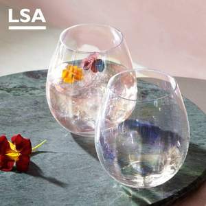 波兰进口，LSA International pearl系列 幻彩水晶玻璃杯 425ml