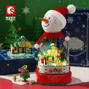 SEMBO BLOCK 森宝积木 601162 雪人圣诞音乐盒 220PCS