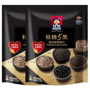QUAKER 桂格 5黑高纖混合麥片 518g*2袋
