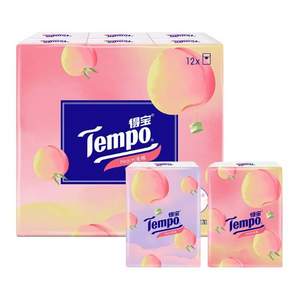 Tempo 得寶 桃桃印花手帕紙 4層*7張*36包