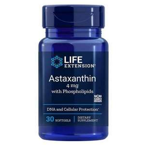 <span>0稅費(fèi)！</span>Life Extension 沿壽 蝦青素&磷脂軟膠囊4mg*30粒