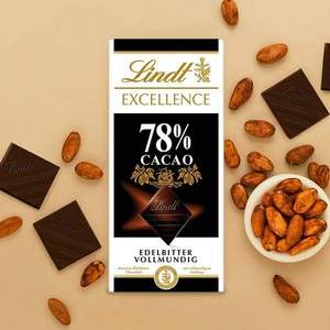 Lindt 瑞士莲 78%可可 特级黑巧克力100g*10排