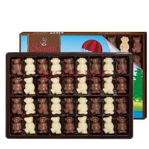 德国进口，Sarotti 萨洛缇 儿童小熊牛奶巧克力礼盒(36颗)*2盒