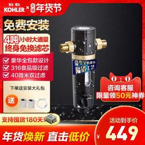 Kohler 科勒 27764T 全屋自来水前置过滤器反冲洗净水器