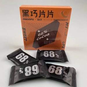 蜜诺芙 黑巧片片 68%黑巧克力60g*6件