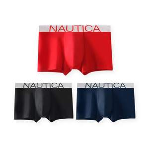 Nautica Underwear 诺帝卡 N3系列 男士棉氨平角内裤3条装