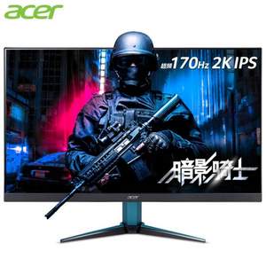 acer 宏碁 VG271U M 27英寸 IPS显示器 （2560×1440、170Hz、FreeSync、99%sRGB、HDR10）