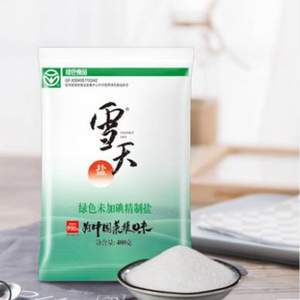 <span>白菜！</span>雪天 绿色未加碘精制盐 400g*7包