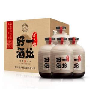 Plus会员，金六福 一坛好酒 40.8度浓清兼香型白酒500mL*4瓶 赠梁大侠40度青春版小酒100mL*6瓶