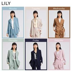 Lily 2022春季新款不对称休闲短西装小外套 多色  