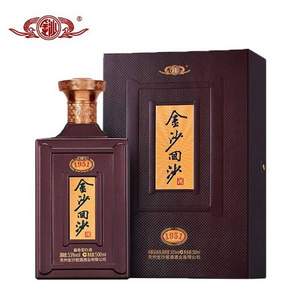 Plus会员，贵州老字号 JINSHA 金沙 回沙酒 纪年酒1951 53度酱香型白酒500mL