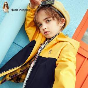 Hush Puppies 暇步士 男童拼接連帽外套 多色（105~170cm）