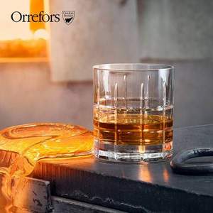 瑞典皇室御用品牌，Orrefors Kosta Boda Street街系列 威士忌酒杯360mL*2只装