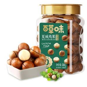 百草味 罐裝奶油味夏威夷果 500g