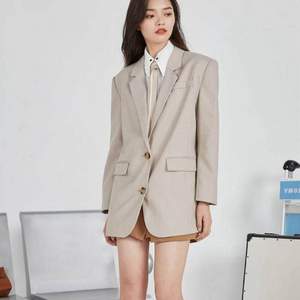 Vero Moda 女士复古翻领单排扣西装外套