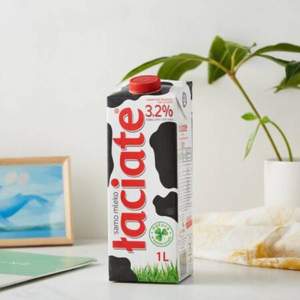 Plus会员，波兰原装进口 Laciate 兰雀 全脂3.2%纯牛奶 1L*12盒*2件