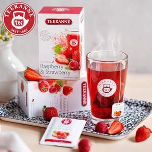 德国百年品牌，TEEKANNE 德康纳 一草莓覆盆子水果茶 2.5g*20包 