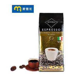 意大利进口，麦德龙 RIOBA 瑞吧 阿拉比卡铂金装咖啡豆1kg*2件+法压壶