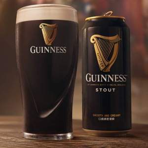 爱尔兰酿造 GUINNESS 健力士 Stout司陶特 醇黑啤酒 440mL*8听