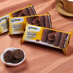 马来西亚进口，Julie's 茱蒂丝 100%纯可可巧克力夹心饼干 99g*3袋