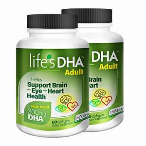 DSM 帝斯曼 Life's DHA 成人素食藻油DHA軟膠囊200mg*60粒*2瓶