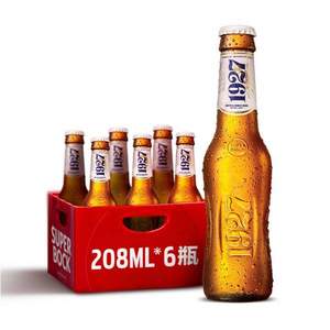 葡萄牙进口，Superbock 超级伯克 1927晶白啤酒208mL*6瓶