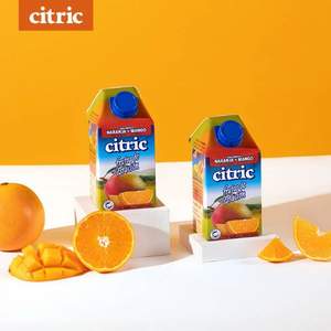 阿根廷原装进口，Citric 喜趣客 天然NFC果汁500mL*4瓶