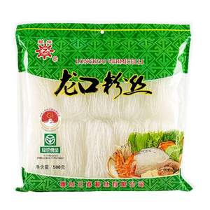 专注生产龙口粉丝30年，冠珠 正宗龙口绿豆粉丝 500g*2袋