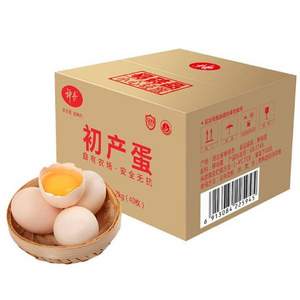 神丹 农家无抗初产蛋 40枚 1.2kg/盒